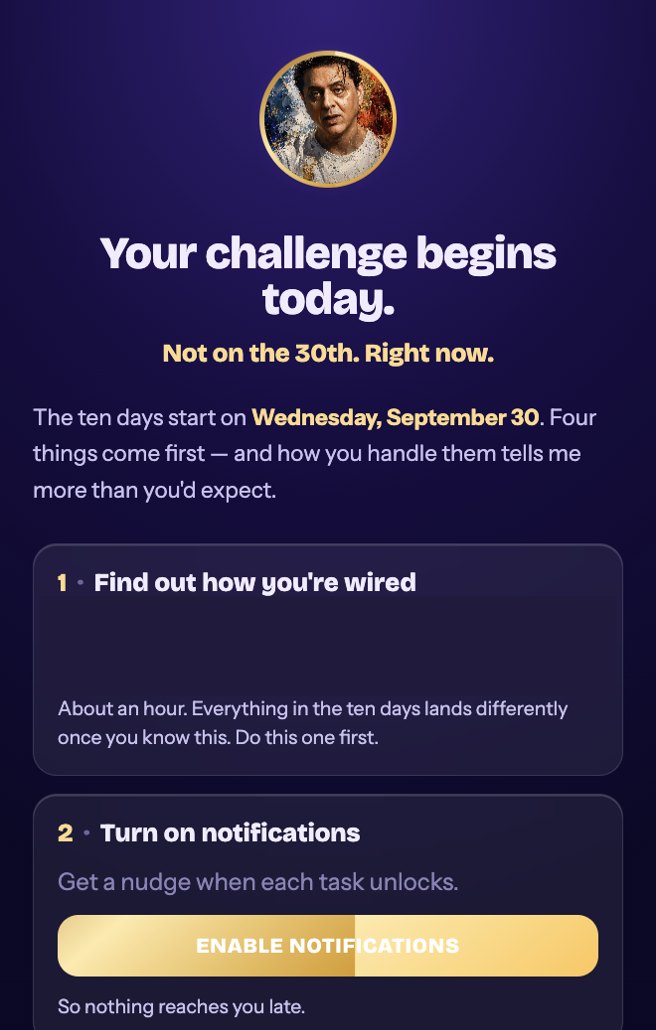 The app on day one: your challenge begins today